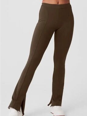 Alo High-Waist 7/8 Zip It Flare Legging Espresso